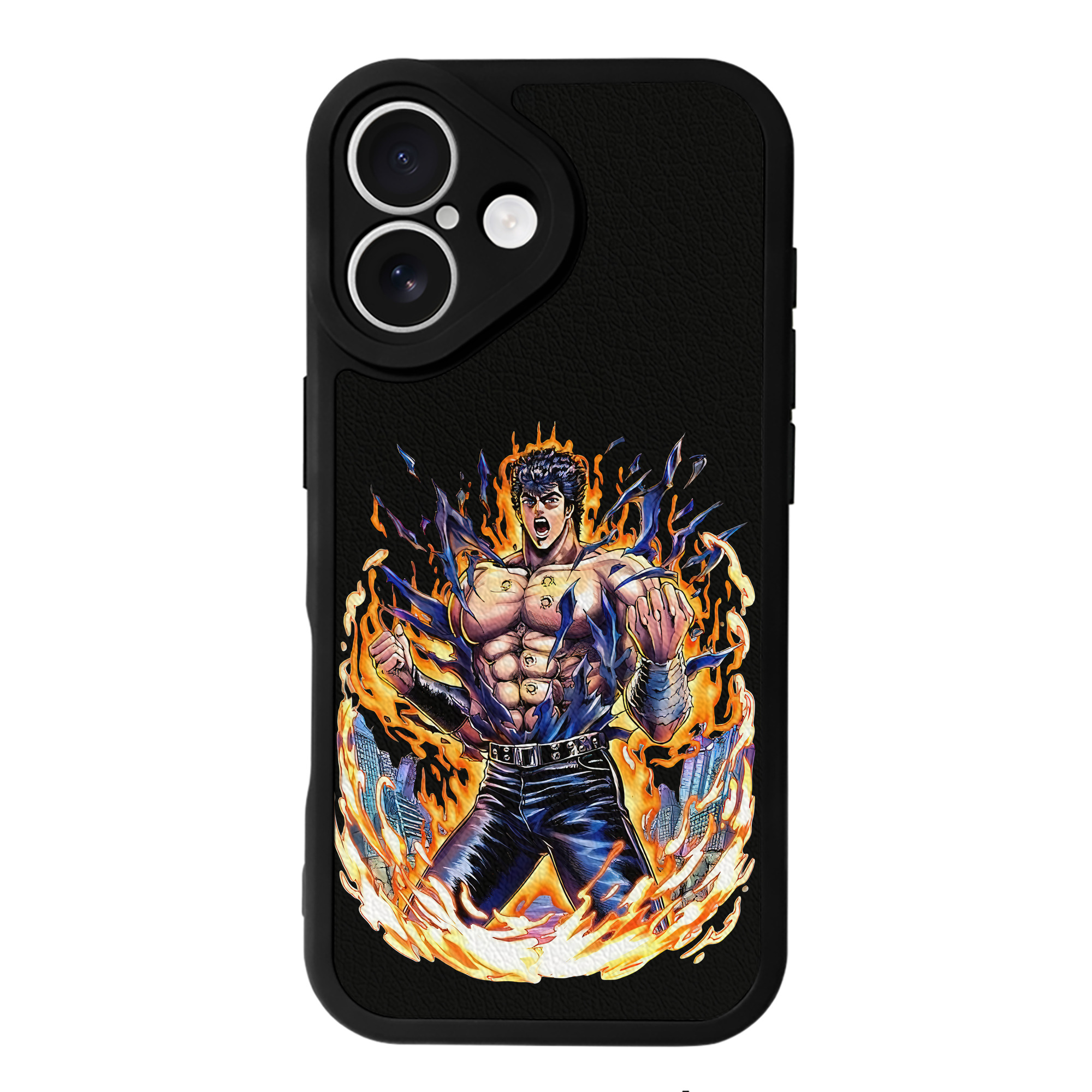 （画像用） 北斗の拳 Fist of the North Star 【iPhone 16シリーズ対応】シリコンスマホケース（レザー調） 材質：シリコン